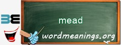 WordMeaning blackboard for mead